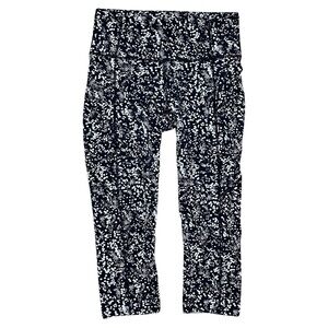 Lululemon Fast & Free Crop II Nulux 19” Tight Legging In Chirasu Black Sz 6